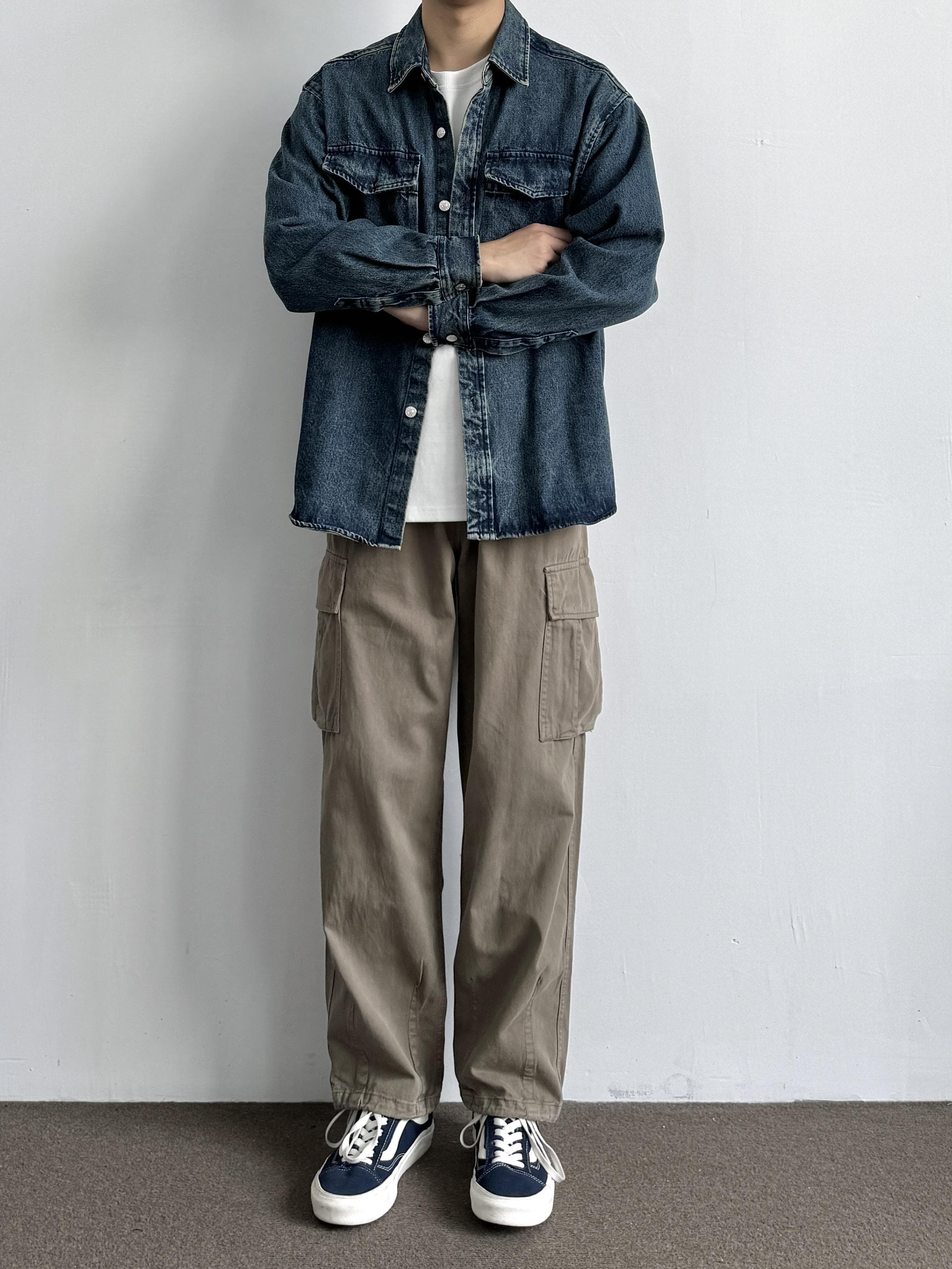 ワイドパンツ メンズ ワイドパンツ メンズ ゆったりシルエット実用的カーゴパンツ