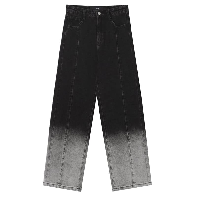 ワイドパンツ メンズ グラデーションデザインワイドジーンズ