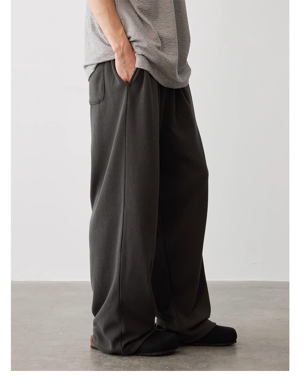 ワイドパンツ メンズ ワイドパンツ メンズ ゆったりリラックススウェットワイドパンツ