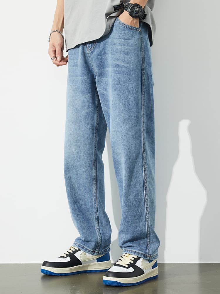 ワイドパンツ メンズ ワイドパンツ メンズ ゆったりシルエットデニムパンツ