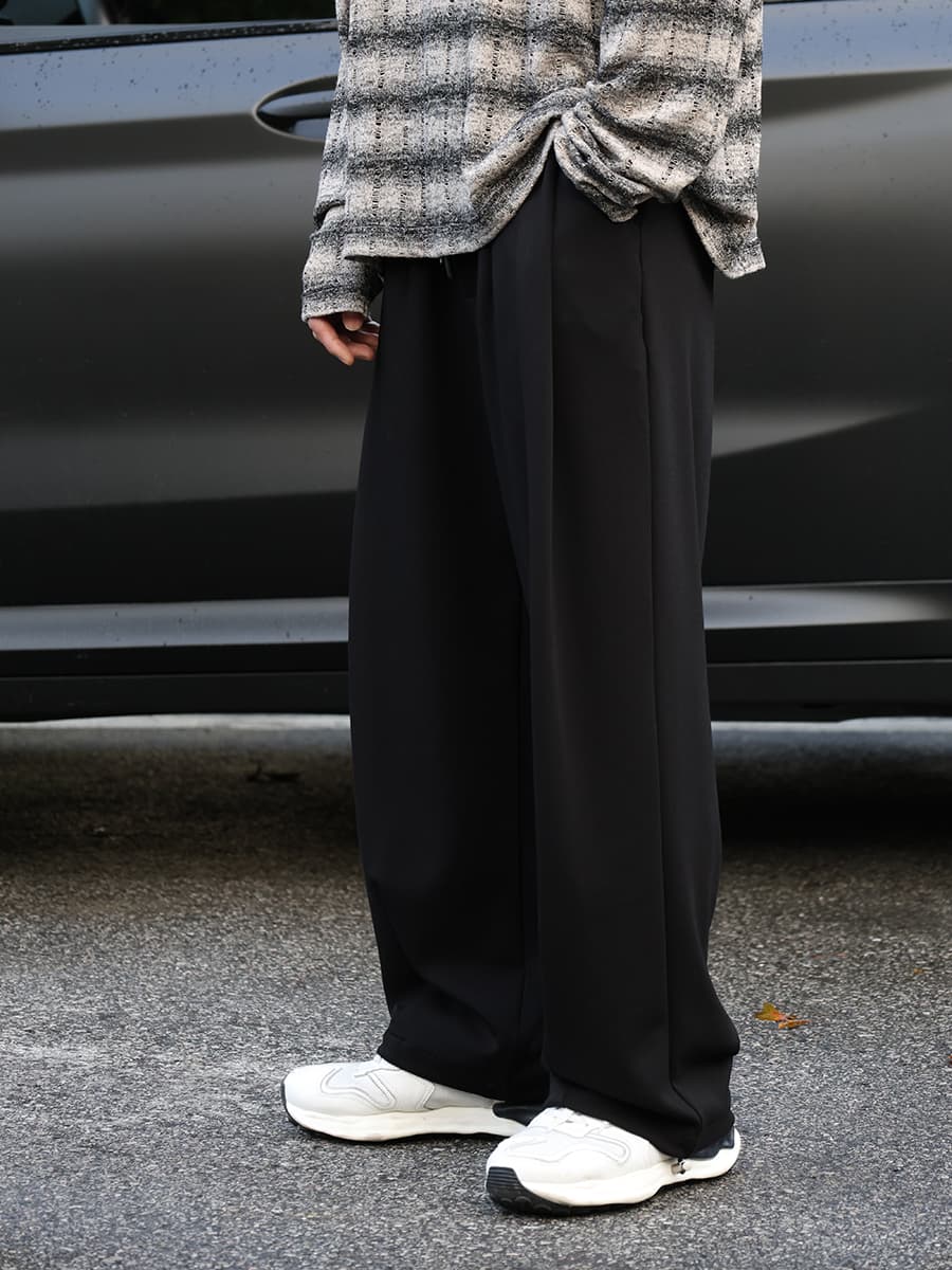 ワイドパンツ メンズ ワイドパンツ メンズ ゆったりドレープ スウェットワイドパンツ