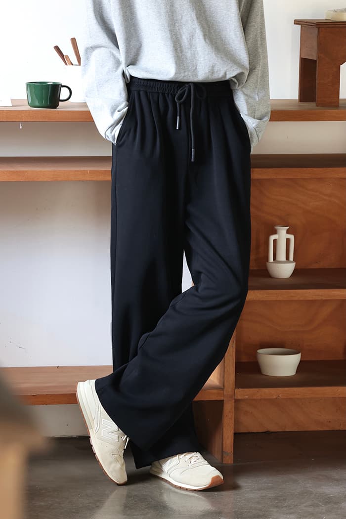 ワイドパンツ メンズ ワイドパンツ メンズ ゆったりくつろぎスウェットワイドパンツ