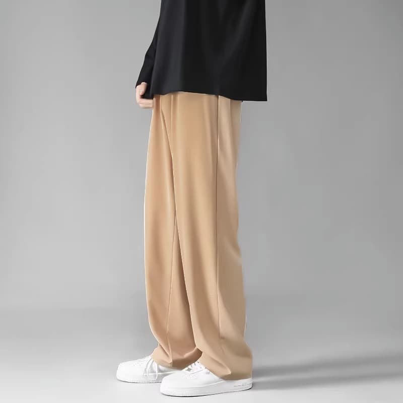 ワイドパンツ メンズ ドレープ感抜群 ワイドシルエットスラックス