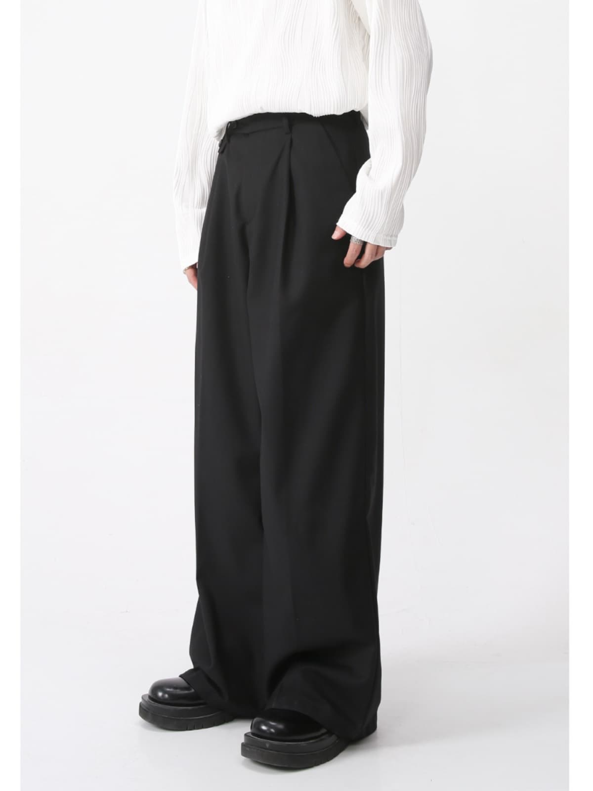 ワイドパンツ メンズ ワイドパンツ メンズ 極上ワイドフレアスラックス