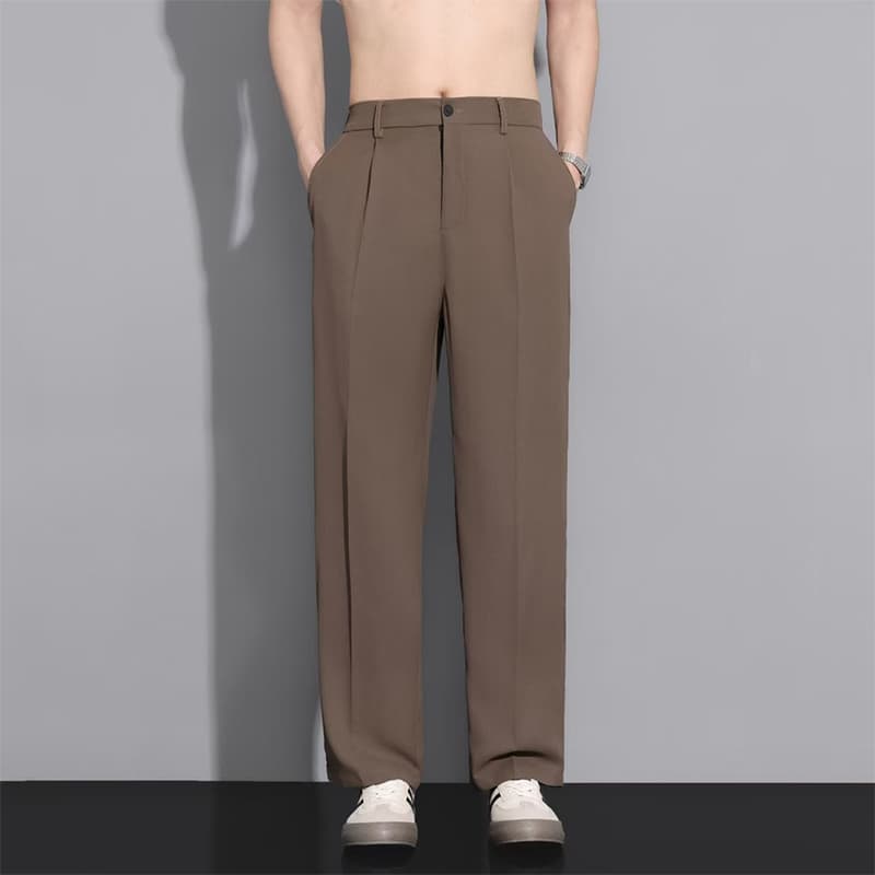 ワイドパンツ メンズ シルキータッチ ワイドスラックス