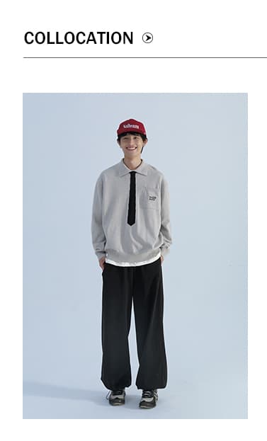ワイドパンツ メンズ 厚手ニット素材 裾リブワイドスウェットパンツ