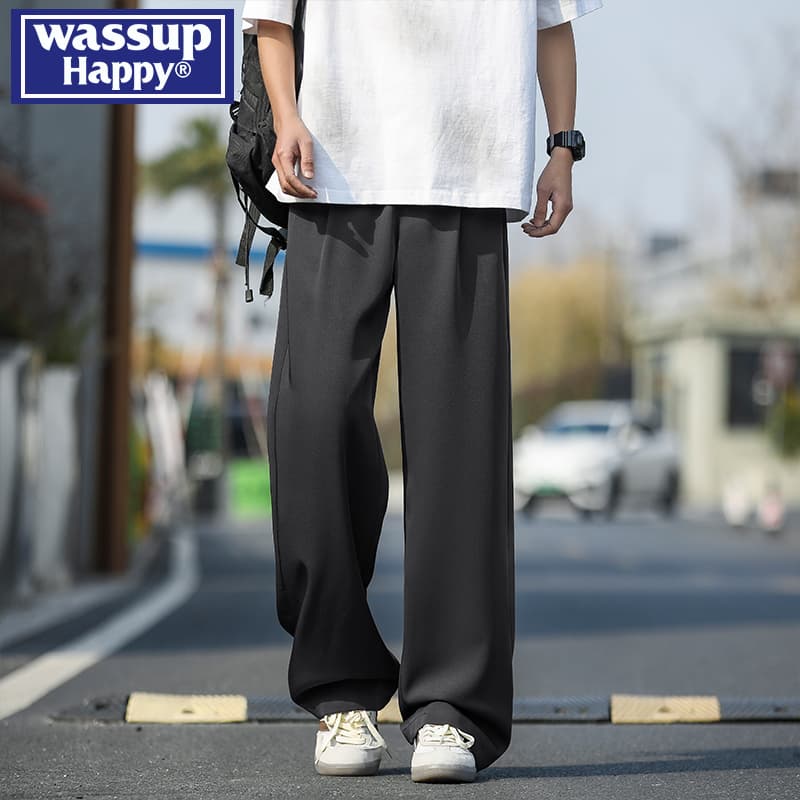 涼感速乾ワイドパンツ メンズ ストレート