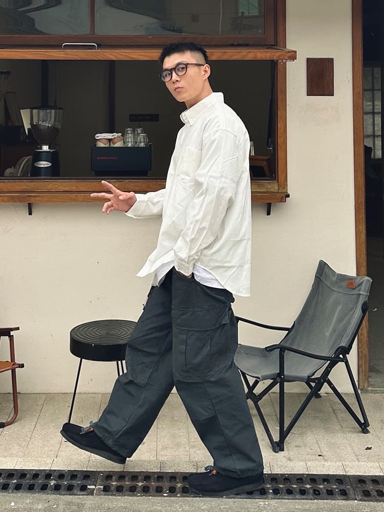 ワイドパンツ メンズ ワイドパンツ メンズ ゆったりミリタリーカーゴパンツ