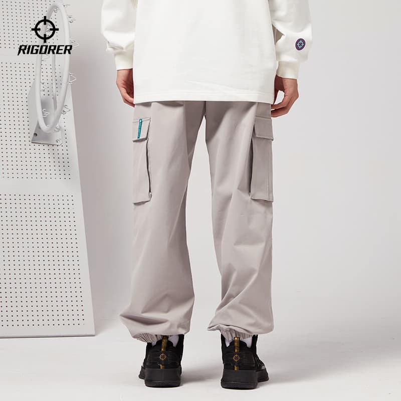 ワイドパンツ メンズ ストラップデザイン機能的カーゴパンツ