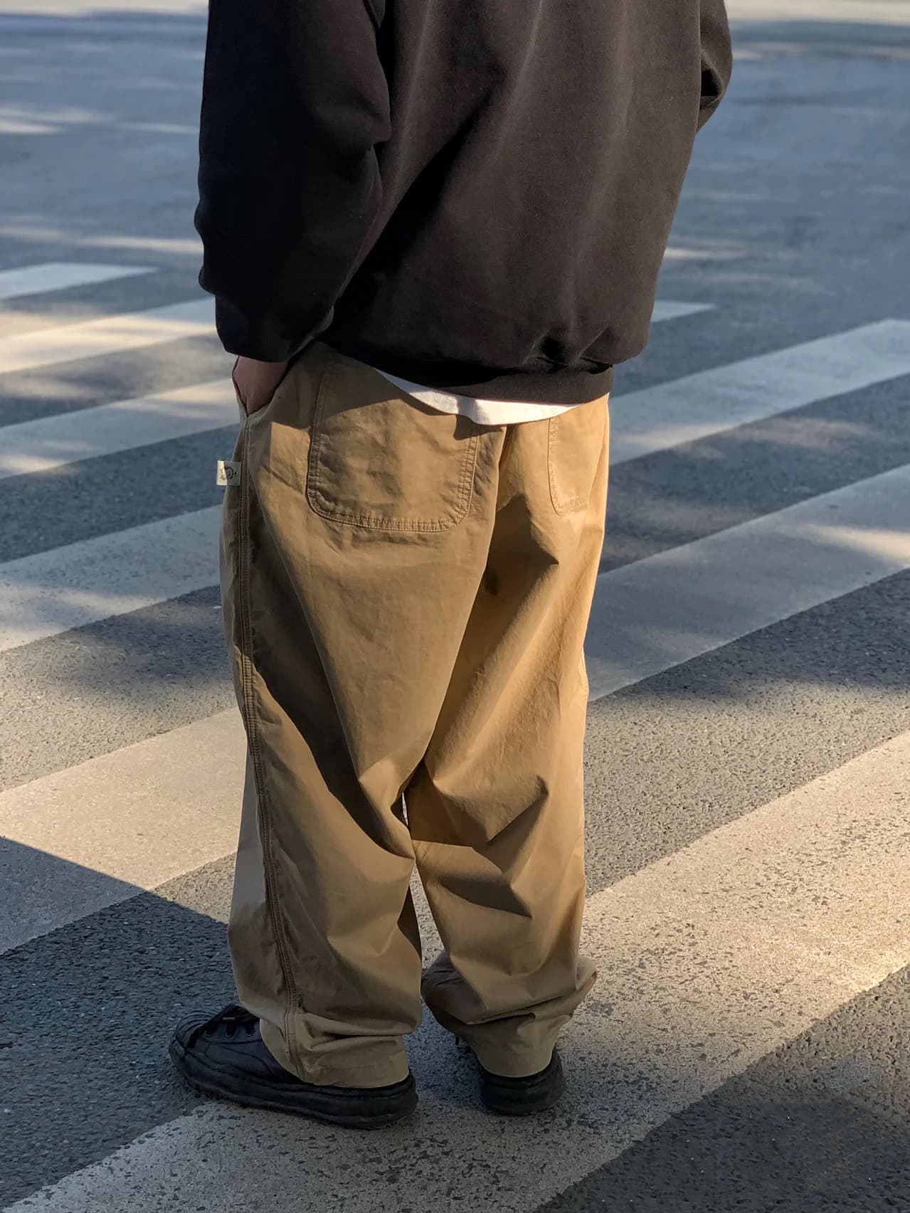 ワイドパンツ メンズ ワイドパンツ メンズ ゆったりシルエットチノワイドパンツ