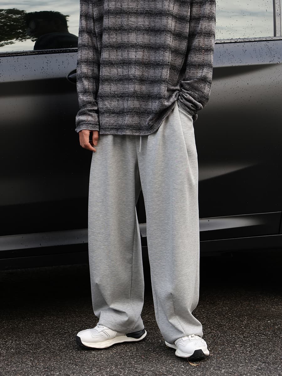 ワイドパンツ メンズ ワイドパンツ メンズ ゆったりドレープ スウェットワイドパンツ