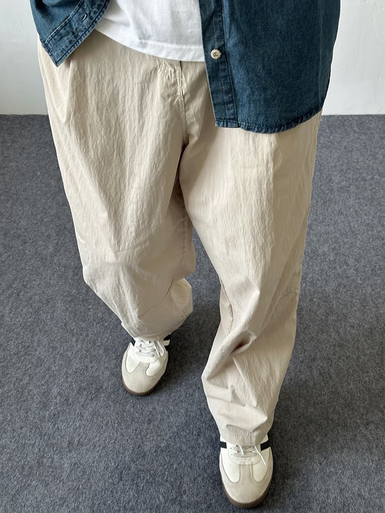 速乾生地サラサラワイドパンツ メンズ