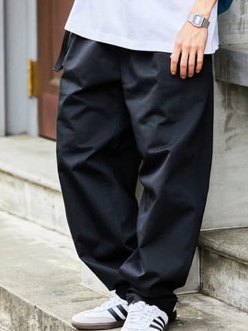 ワイドパンツ メンズ シンプル廓形バルーンワイドパンツ