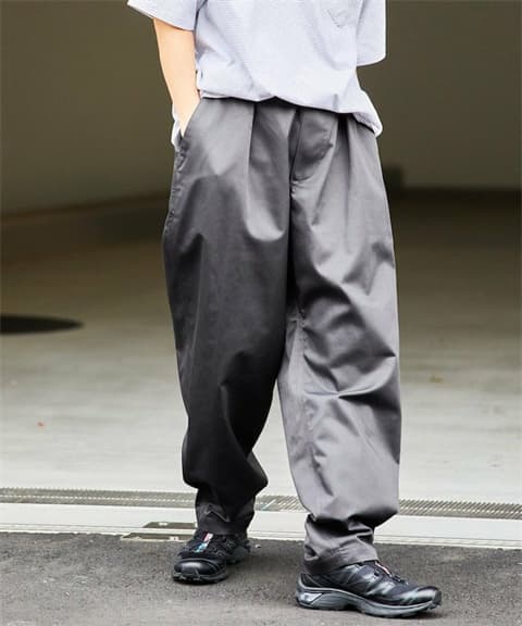 ワイドパンツ メンズ シンプル廓形バルーンワイドパンツ